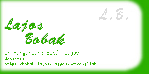 lajos bobak business card