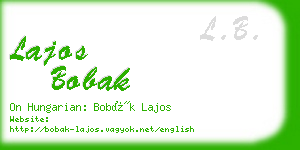 lajos bobak business card